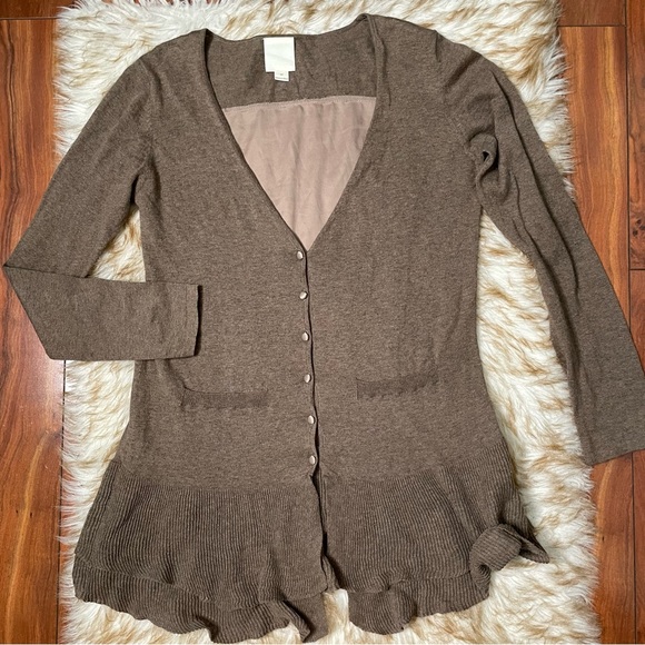 Line & Dot satin back cardigan - Picture 3 of 7